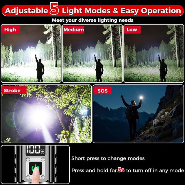 Thumbnail 6 de Shadowhawk 24H Runtime Torch 500000 lumen 🔦