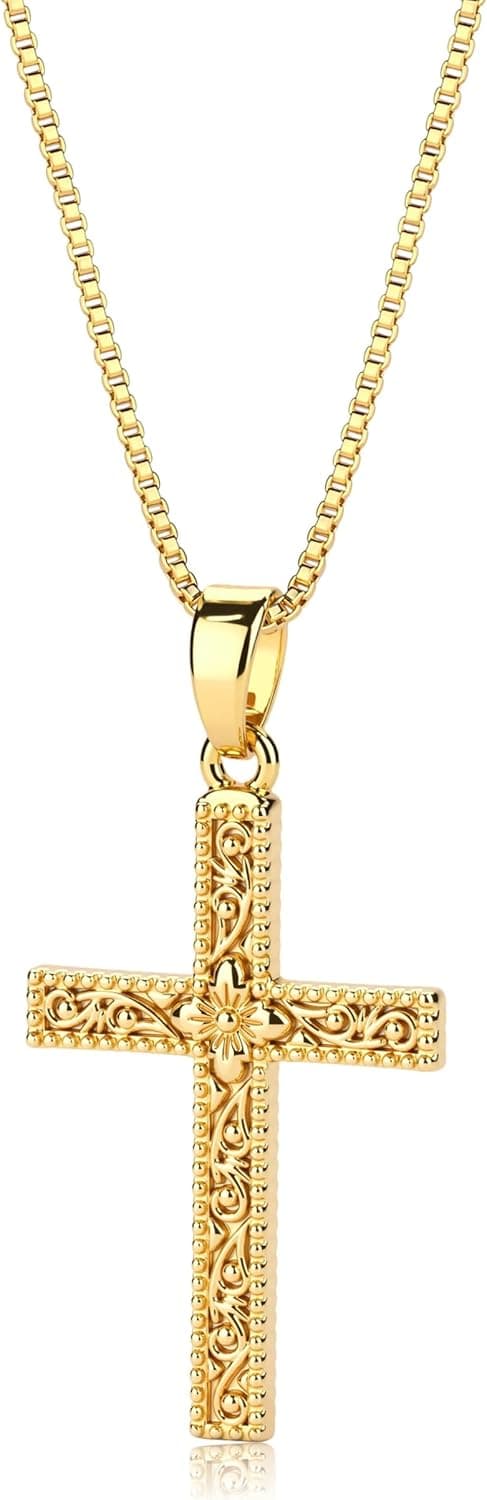 Thumbnail 6 de BodyBonita Gold Kreuz Kette Damen