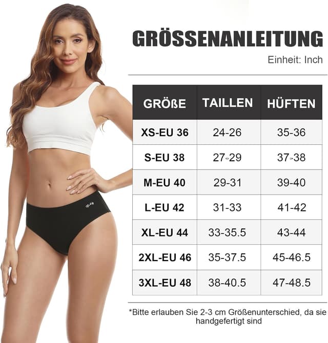 Thumbnail 6 de Anqier Damen-Unterhosen im 6er-Pack aus Baumwolle (Atmungsaktiv, ohne Etikett)