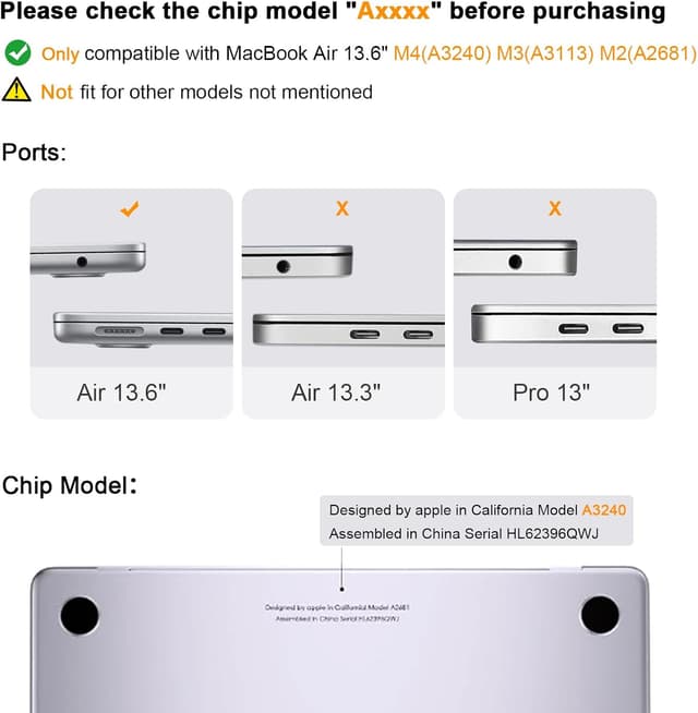 Detalle 2 de eleger Case for 13-inch MacBook Air A3240 13.6-inch clear cover