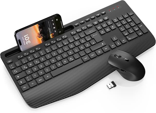 Detalle de Kabellos Tastatur Maus Set 2,4 GHz Ergonomisch