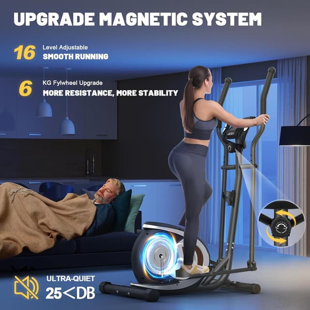 Detalle 2 de Bicicleta Elíptica Cross Trainer magnético ultrasilencioso
