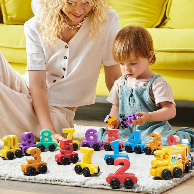 Detalle 2 de JUKUDAHU Magnet Number Train Set for Toddlers (Ages 1–4) – Counting & Color Sorting Train Toy