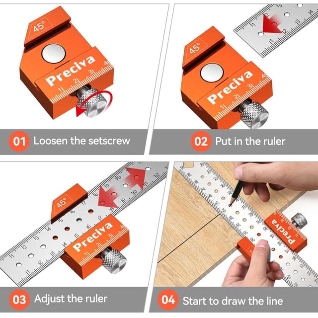 Thumbnail 4 de Equerre Charpentier Preciva 300 mm 🪚