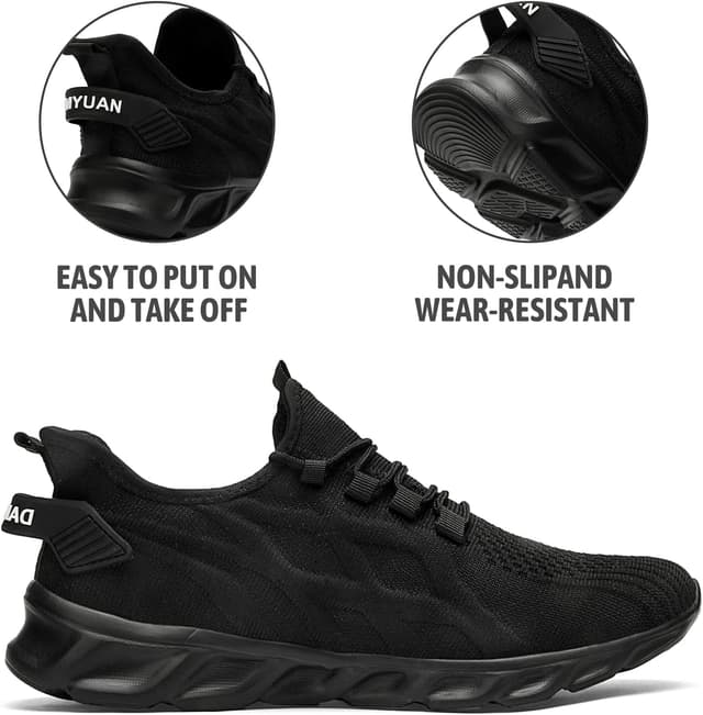 Detalle de CAIQDM Men’s Mesh Trainers Running Shoes for Walking, Gym & Jogging