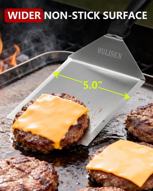 Thumbnail 5 de HULISEN Stainless Steel Griddle Spatula 12in