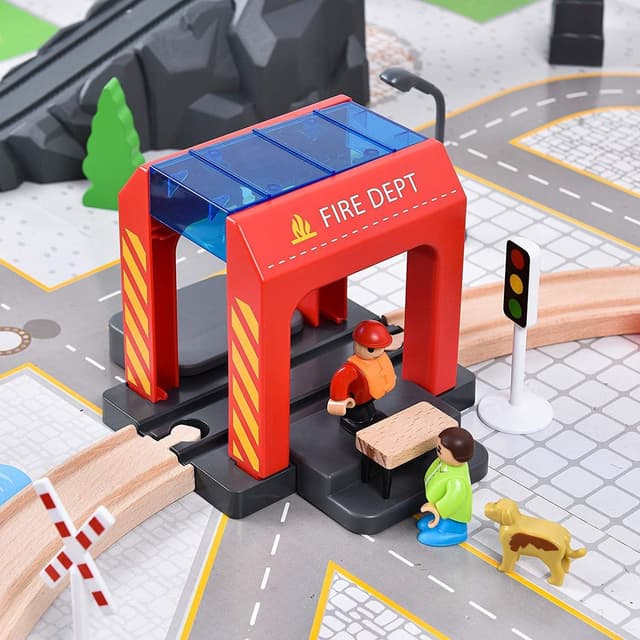 Thumbnail 4 de Holzeisenbahn Set 72-Teilen für Kleinkinder