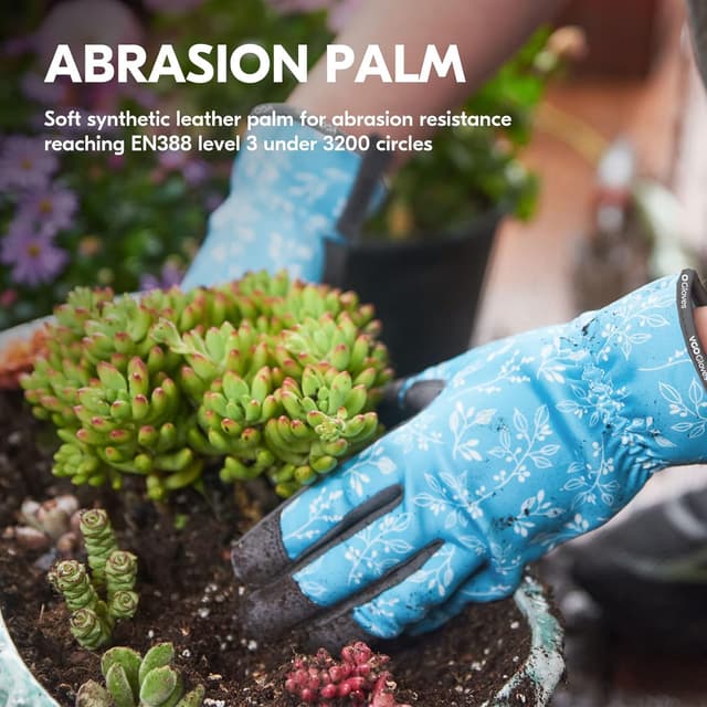 Detalle de Guanti da giardinaggio donna in pelle con touch screen Vgo... (SL7476)