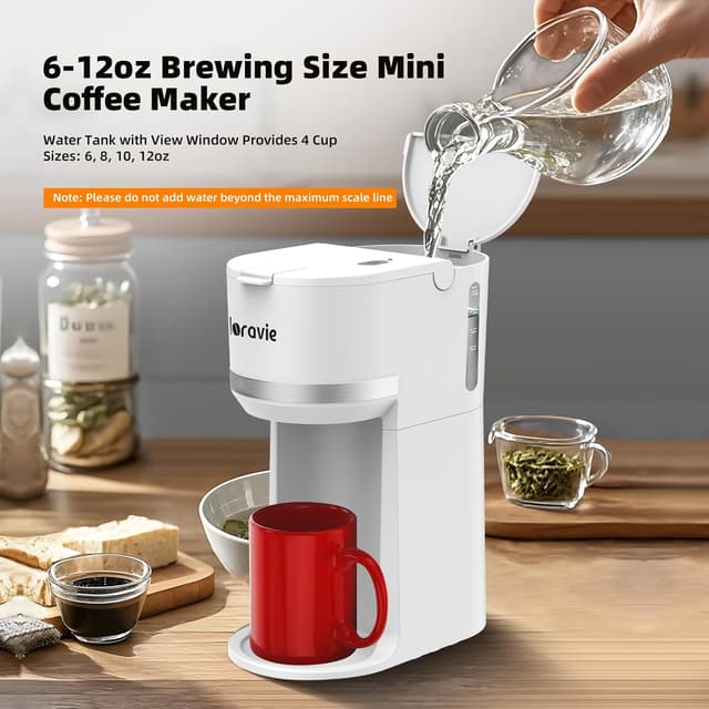Thumbnail 3 de Horavie Mini Single Serve Coffee Maker 6–12oz