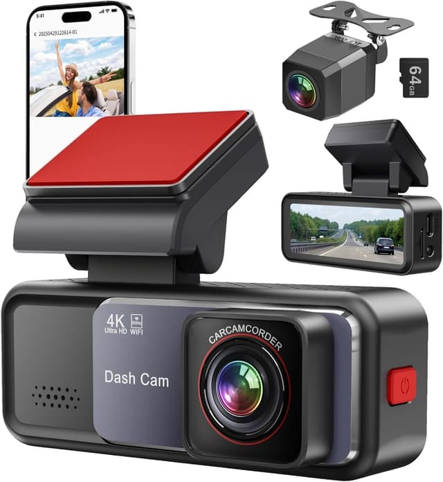 Detalle de Unknown Dash Cam 4K Dual‑Channel with 64GB