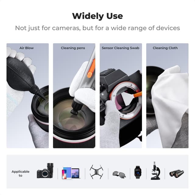 Thumbnail 6 de K&F CONCEPT 23 in 1 Camera Lens Cleaning Kit for DSLR Filters & Sensors