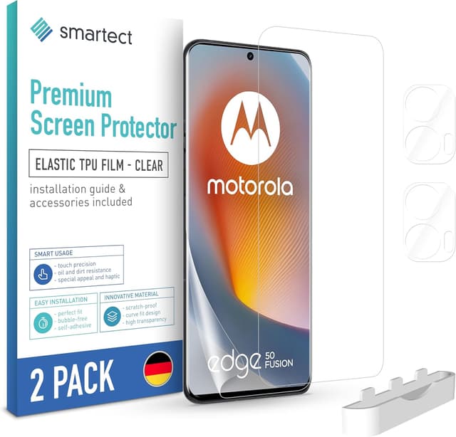 Detalle de smartect Protecteur d’écran TPU (2 + 2 pièces) pour Motorola Edge 50 Fusion