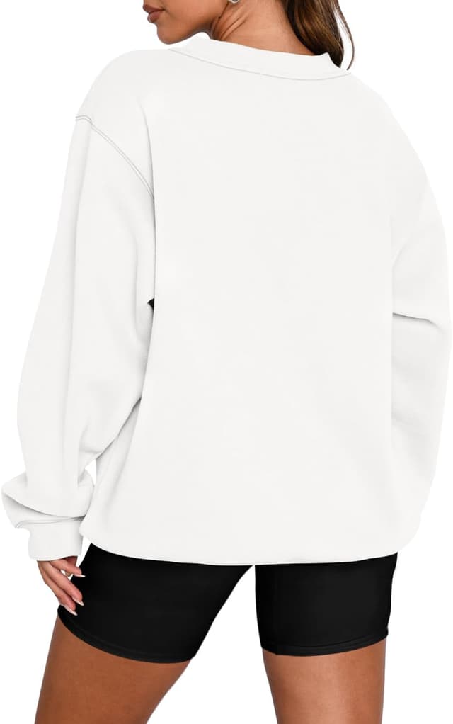 Detalle de CHICZONE women’s crew neck oversized sweatshirt (cotton & polyester blend)