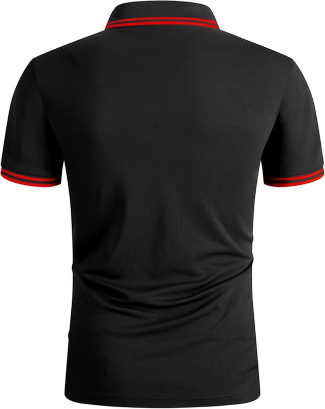Detalle de SwissWell Herren Kurzarm Poloshirt mit atmungsaktivem, schnell trocknendem Stoff für Sport & Alltag