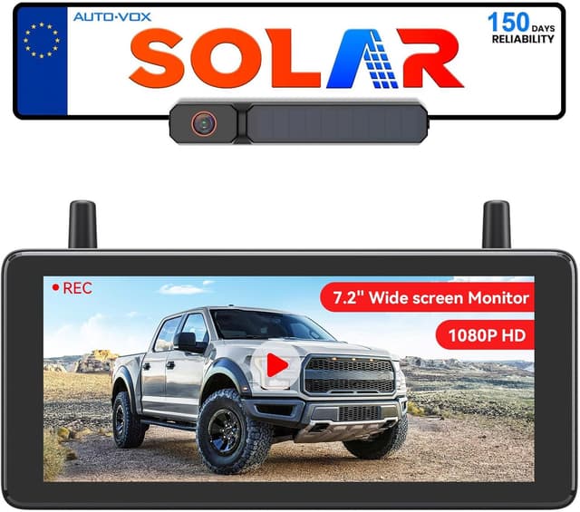 Imagen de AUTO-VOX 7.2" Solar Wireless Reversing Camera 1080P en OfertitasTOP