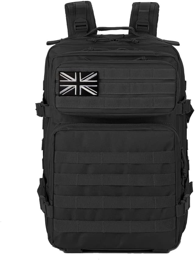 Detalle 2 de QT&QY 45L Military Tactical Backpack (MOLLE) – 3-Day Bug Out / Hiking Rucksack