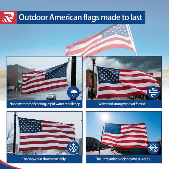 Detalle 2 de American Flag Durable Nylon 3x5 Ft Outdoor