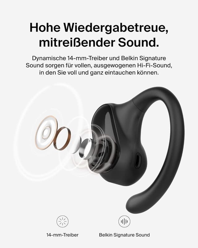 Thumbnail 5 de Belkin SoundForm ClearFit Open-Ear Kopfhörer IPX5