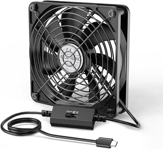 Detalle de ELUTENG Ventilador USB-C 120mm 3 Velocidades 🌬