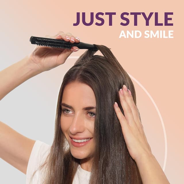 Detalle de marQus Magic marQus Volumen & Glanz Wildschweinborsten Toupierbürste „Sleek Bun“ – Teasing Brush, klassisches Schwarz