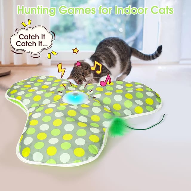 Thumbnail 4 de Interactive Cat Toy Automatic Rotating Feathers