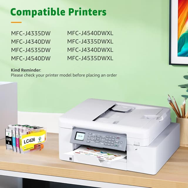 Detalle de GREENSKY LC426 ink cartridges multipack (compatible with Brother LC426 series) for Brother MFC-J4335DW and MFC-J4540DWXL