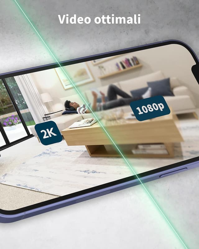 Thumbnail 4 de Arlo Essential 2 Indoor 2K Telecamera per Interni