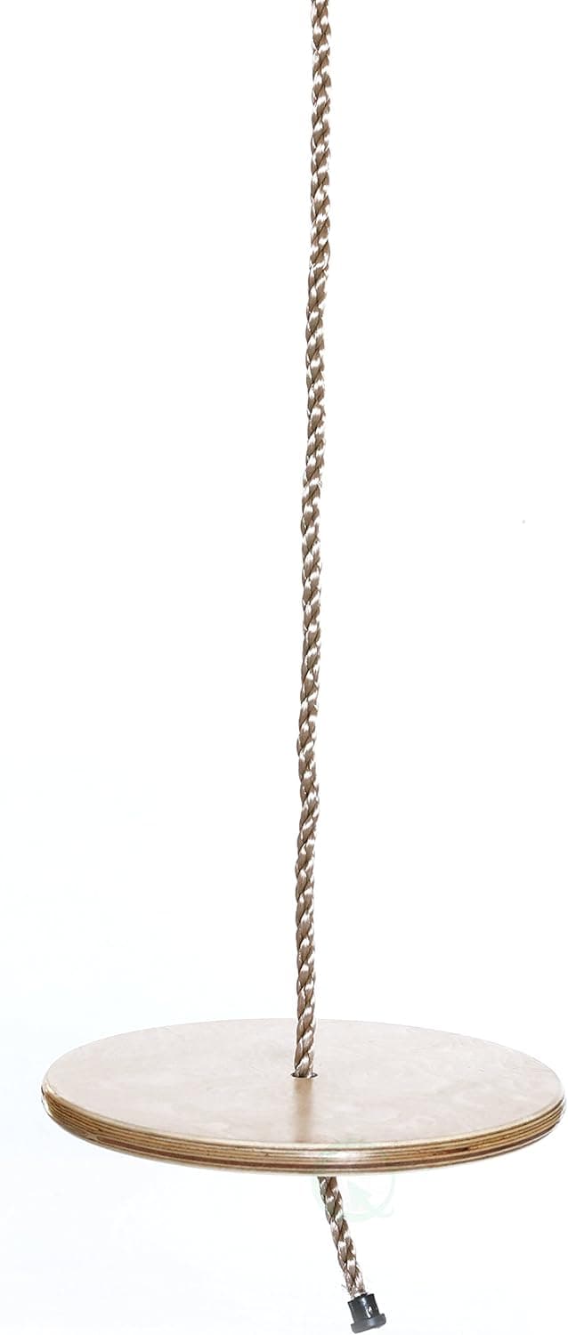 Imagen de PLAYBERG Wooden Round Disc Plate Swing Seat with Hanging Rope en OfertitasTOP
