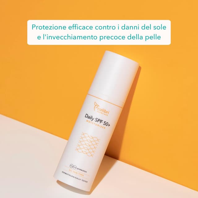 Detalle 2 de Colibri Skincare Daily SPF 50+ Moisturizer 80 ml: crema solare viso idratante ad ampio spettro