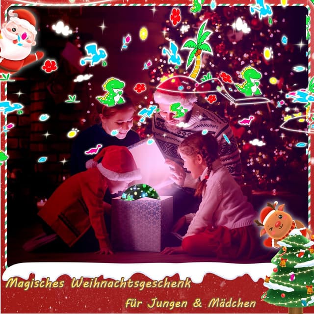 Thumbnail 6 de JKGIFTS Kinder-Nachtlicht Dinosaurier & Sternenhimmel-Projektor (4-in-1) mit Fernbedienung