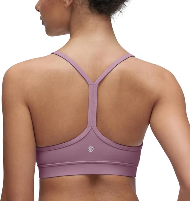 Detalle de CRZ YOGA Damen Butterluxe Racerback Sport-BH ohne Bügel mit integrierten, herausnehmbaren Polstern