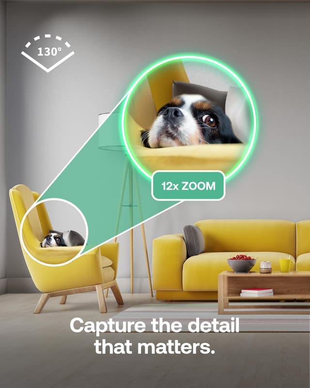 Detalle de Arlo Essential 3 HD Indoor Wired Security Camera (2-pack) with Auto Privacy Lens Cover, Night Vision & Smart Siren