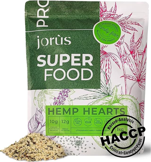 Imagen de Jorus Semillas de Cáñamo Crudas 1kg 🌱 Nutrientes para tu dieta en OfertitasTOP