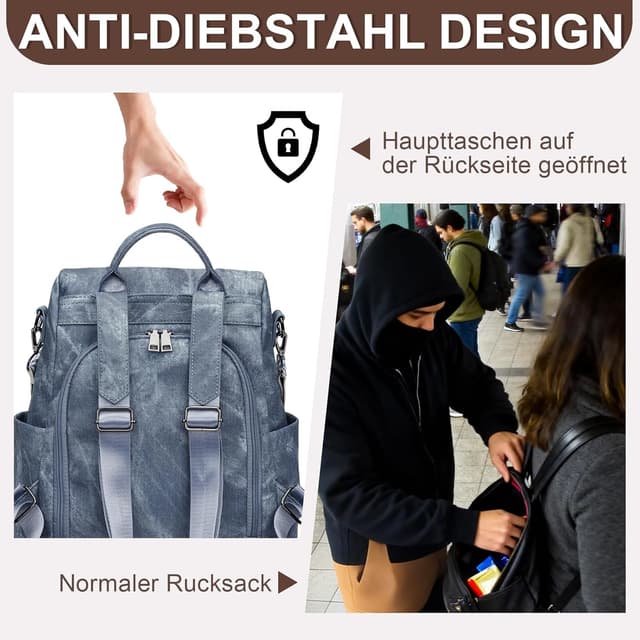 Detalle de Eshow Rucksack 3 in 1, RFID Schutz
