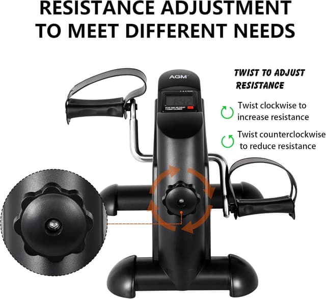 Detalle de AGM Mini Exercise Bike Pedal (Under-Desk) with LCD Display for Legs and Arms