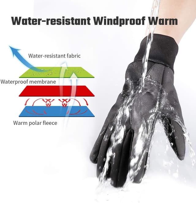Detalle 2 de Winterhandschuhe mit Touchscreen & Anti-Rutsch – Thermo-Handschuhe für Fahrrad und Laufen (Thermo Touchscreen)