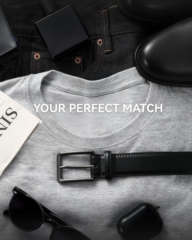 Thumbnail 6 de CHAOREN Mens Leather Dress Belts (1 3/8") – Black or Brown, work, business and casual fit