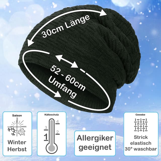 Thumbnail 3 de Compagno Gefütterte Mütze One‑Size 28 cm 🧣