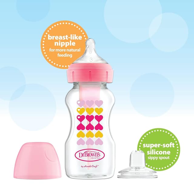 Thumbnail 3 de Dr. Brown’s Anti-Colic Options+ Wide-Neck Sippy Bottle Starter Kit 9oz/270mL