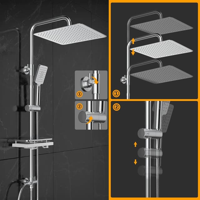 Thumbnail 4 de Görbach Colonne de douche pluie 25 cm