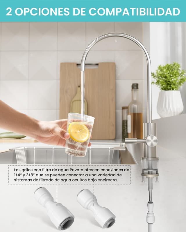 Thumbnail 1 de Poveta Grifo Osmosis Inversa acero inoxidable 360°