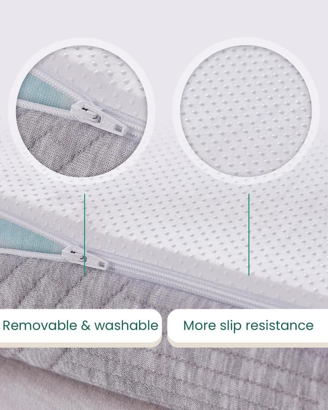 Thumbnail 5 de Bonnvia Mattress Topper for Double Bed with Bamboo Fibre Cover