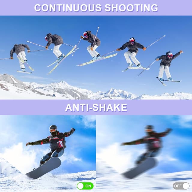 Detalle 2 de Digital Camera 1080P FHD 44MP Upgrade Purple