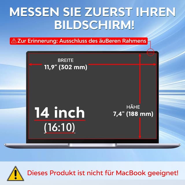 Detalle 2 de Blickschutzfolie 14 Zoll 16:10