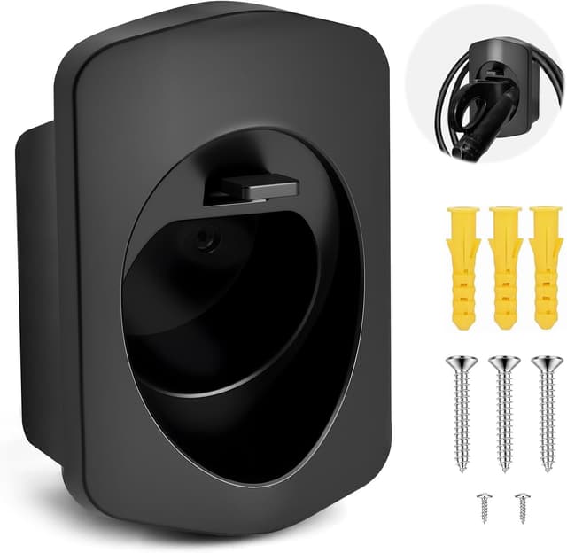 Detalle de Adiwo Typ 2 Wandhalterung für Ladekabel – Kabelhalter mit Schnalle für Type 2 Wallbox Ladestation