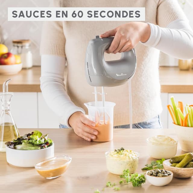 Detalle 2 de Moulinex Easy Max batteur 5 vitesses, 2 fouets 🍽
