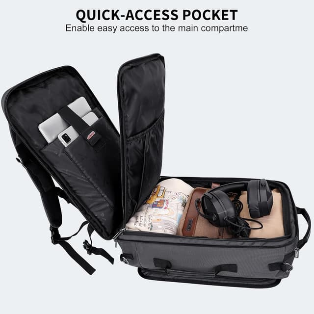 Detalle de WITZMAN Sac à dos de voyage pour ordinateur portable 17" avec port USB (B686) gris argenté