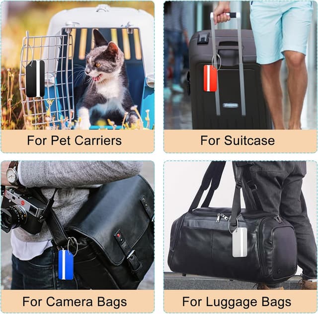 Thumbnail 6 de Yizhet aluminium alloy luggage tags (set of 6) with steel loop – black