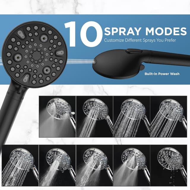 Thumbnail 5 de MakeFit Dual Filtered Rain Shower Head with Hard Water Filter