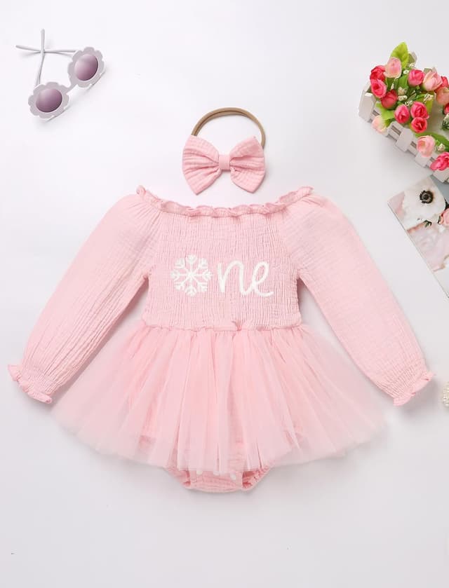 Detalle de EFOGEP Baby Girls First Birthday Tutu Dress 🎀